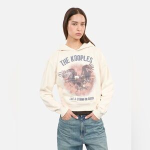 The Kooples Cream 100% Cotton Eagle Print
Hoodie Size FR 0/ US XS NWT
